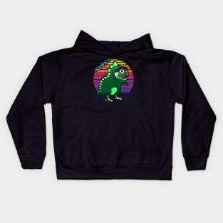 aesthetic vaporwave green cheeked conure Kids Hoodie